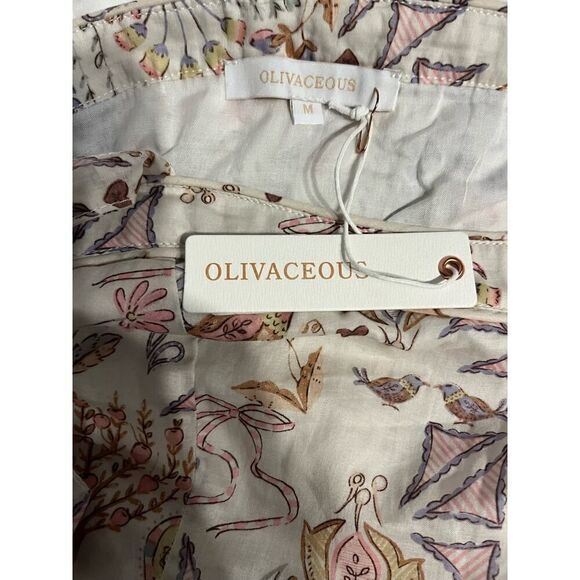 NWT Olivaceous garden party tank top size Med tie straps and ruffle waist - Picture 5 of 7